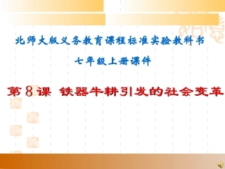 第8课铁器牛耕引发的社会变革课件