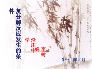 复分解反应复习课件人教版