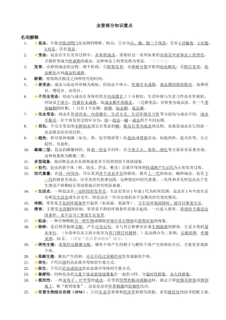 北京林业大学园林植物虫害部分复习资料