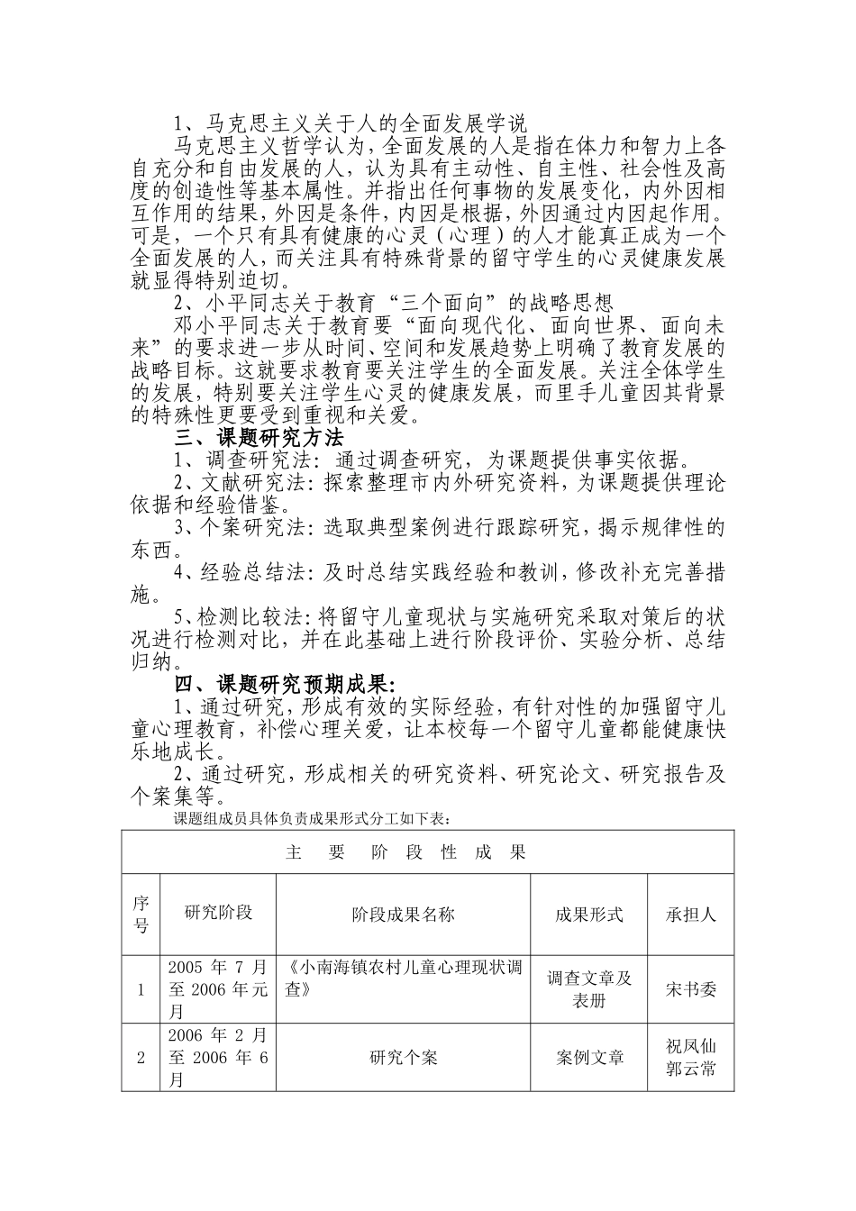 《农村留守儿童心理特点与对策研究》开题报告_第2页
