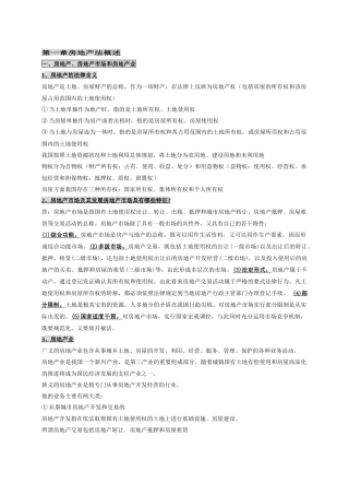 自考房地产法笔记_自考笔记串讲