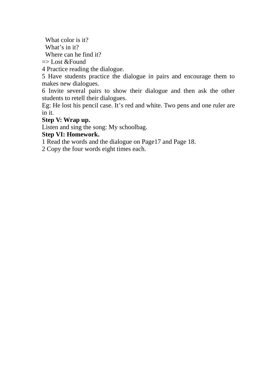 PEP四上unit3MySchoolbagPartB教案_第2页