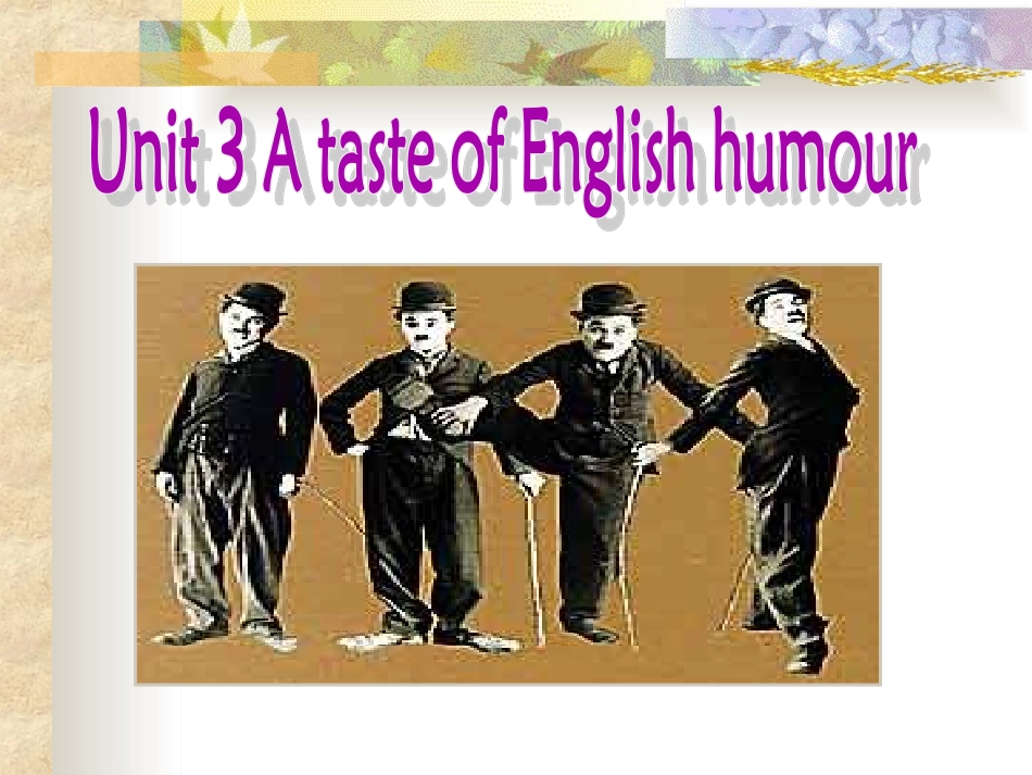 必修4英语卓别林_第1页