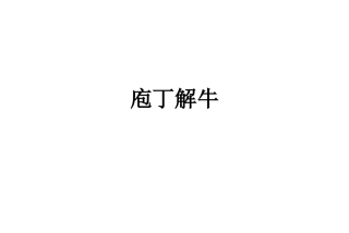庖丁解牛课件