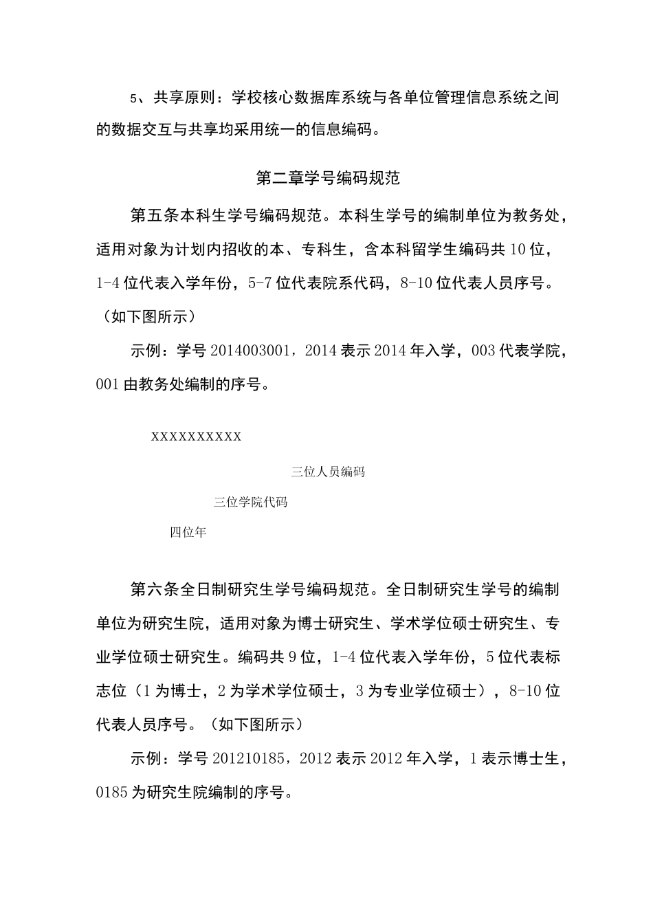 西北大学基础信息统一编码规范_第2页