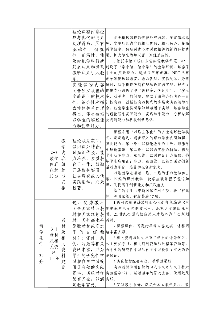 汽车电器与电子技术课程自我评价_第3页