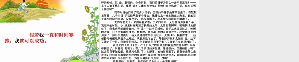 和时间赛跑教学PPT