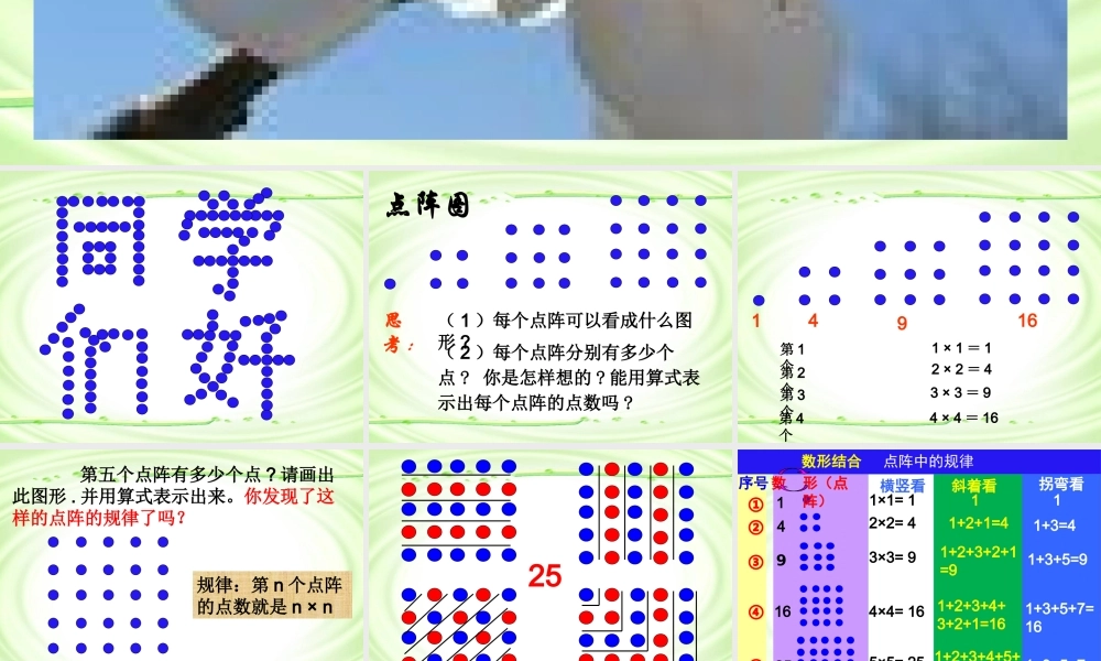 点阵中的规律（公开课）