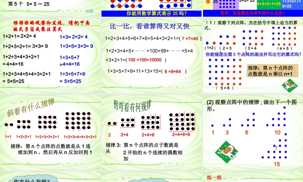 点阵中的规律（公开课）