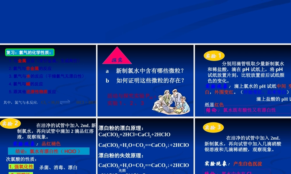 氯水的性质课件