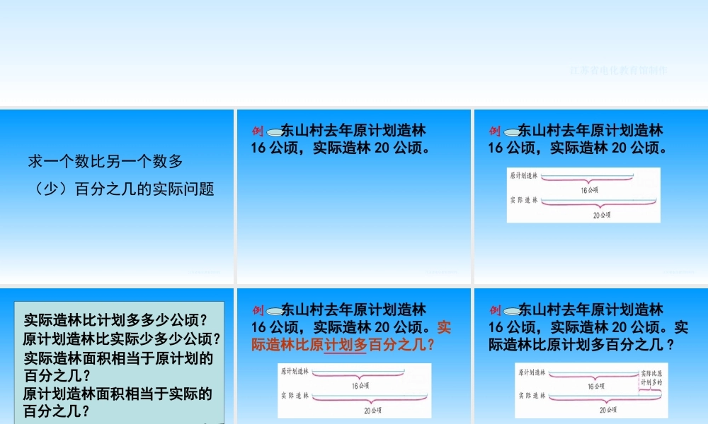求比一个数比另一个数多（少）百分之几的实际问题