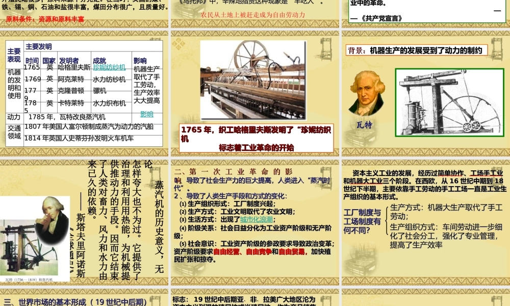 第7课第一次工业革命