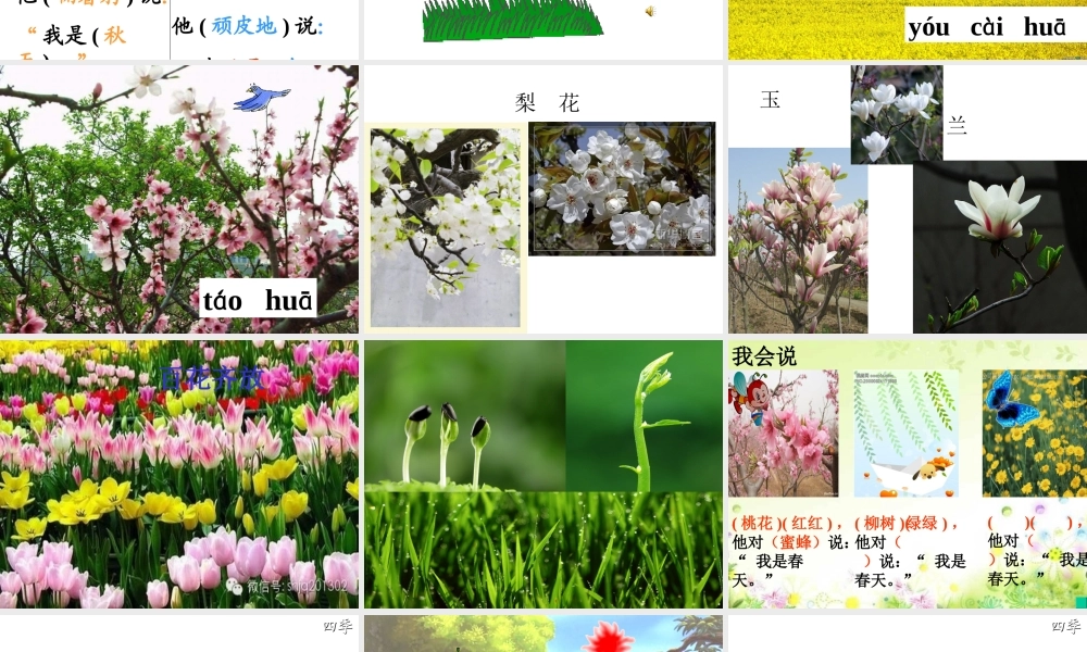 一年级上册《四季》课件