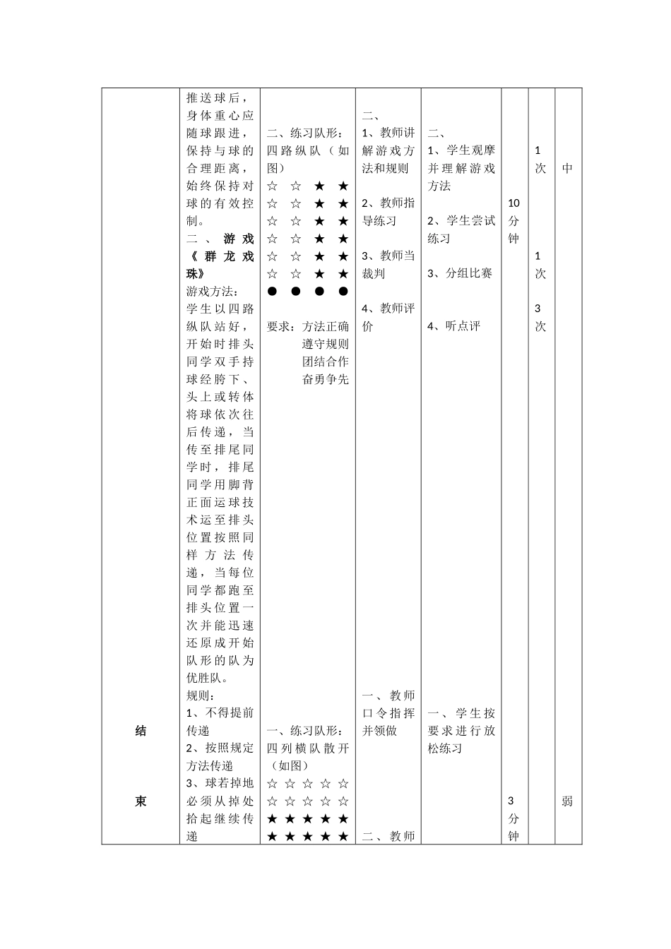 足球脚背正面运球教案田传月_第3页