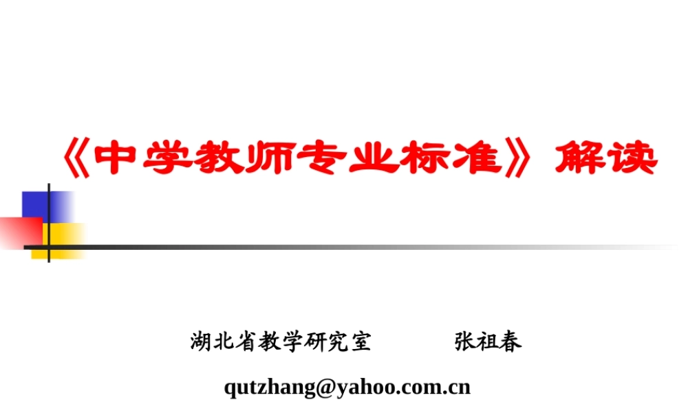 数学标准解读张祖德