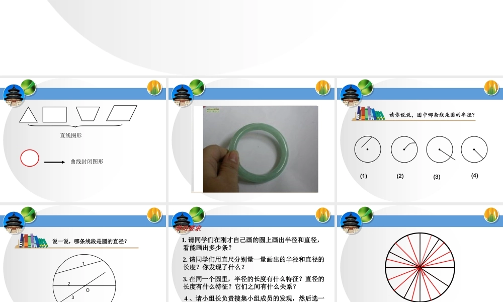 六年级圆的认识