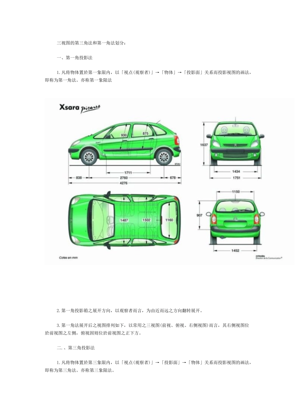 机械制图三视图的第三角法和第一角如何区分_第1页