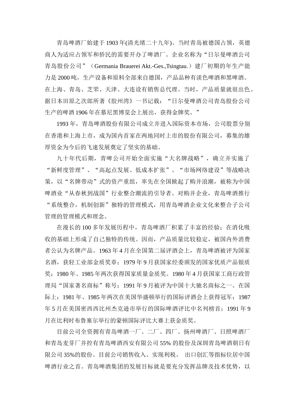 青岛啤酒战略分析_第3页