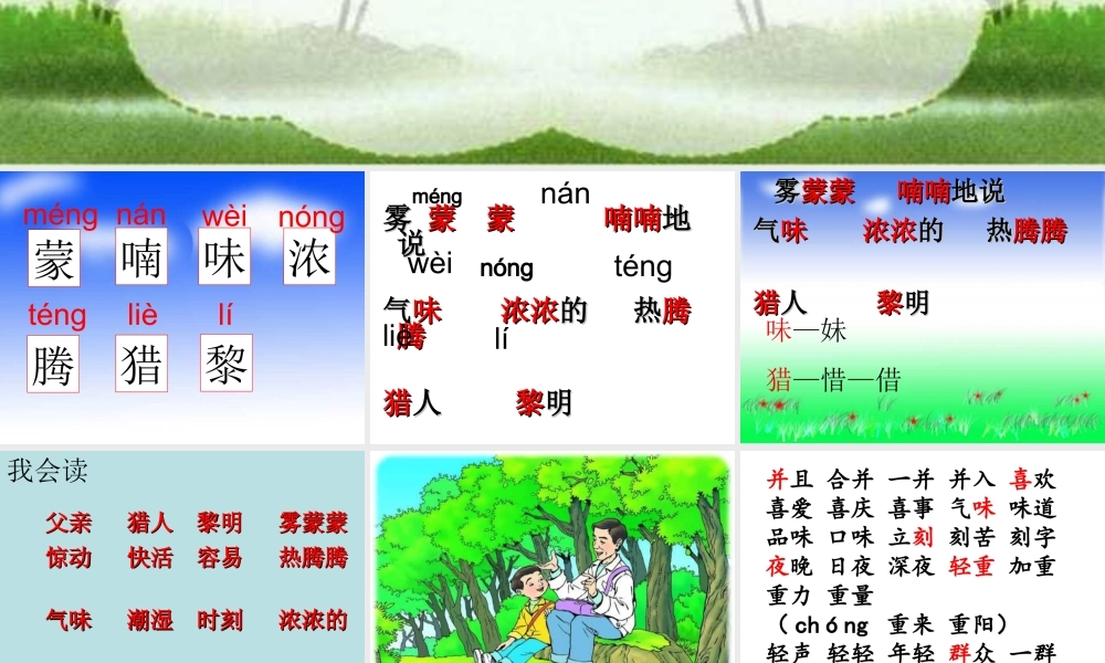 二年级语文上册《父亲和鸟》