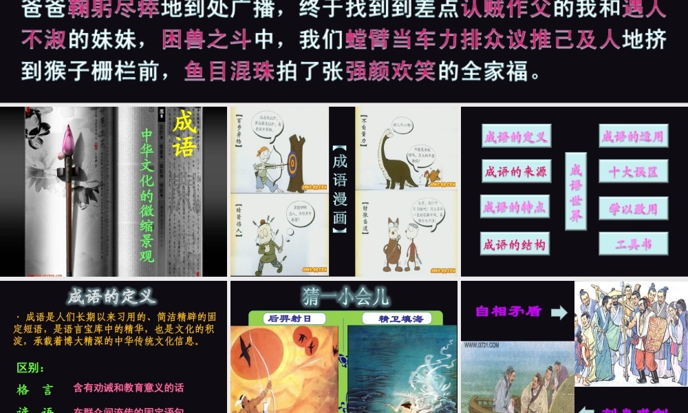 成语：中华文化的微缩景观(1)