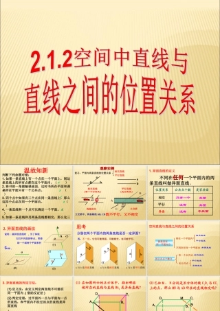 空间两条直线之间的位置关系