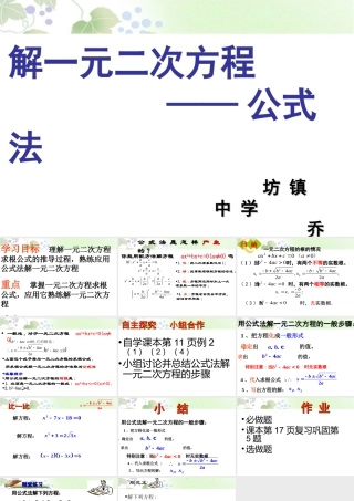公式法解一元二次方程2个课时的课件