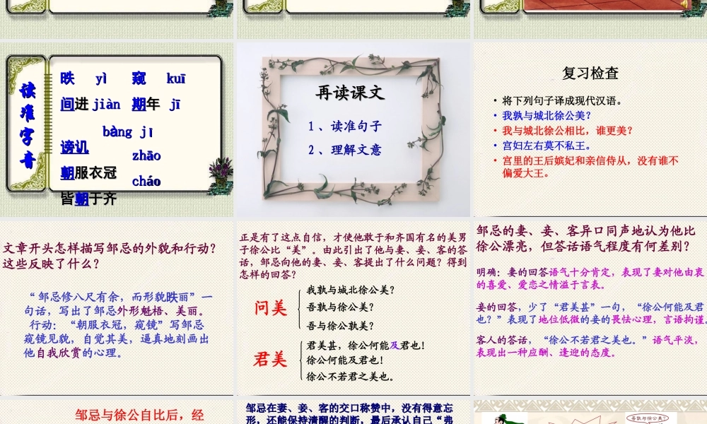 《邹忌讽齐王纳谏》课件 (2)