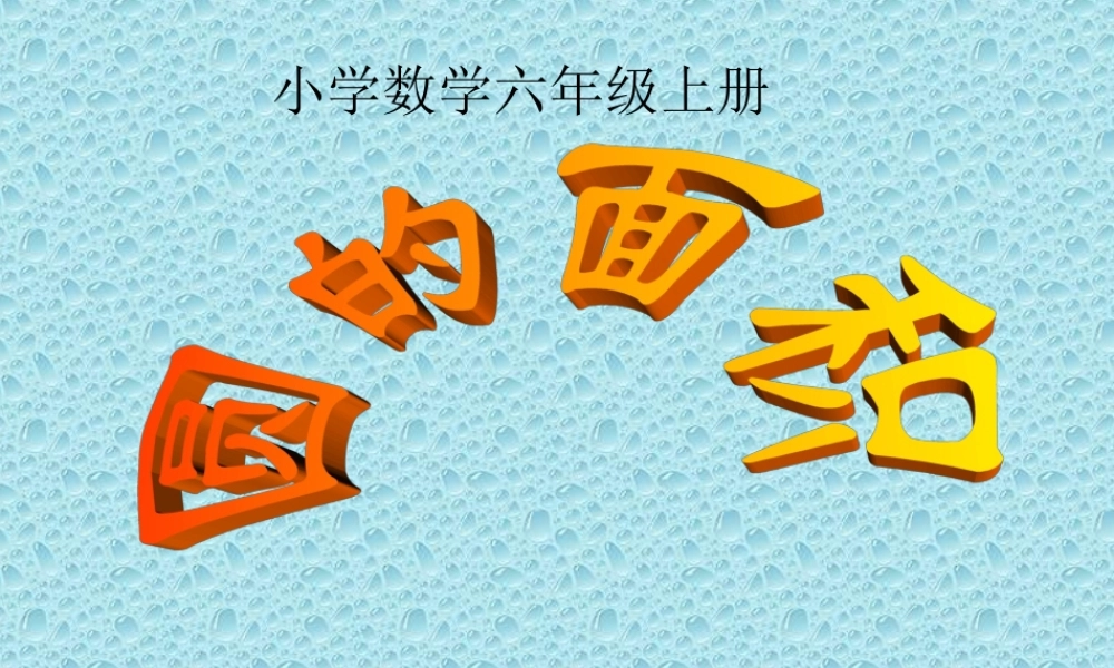 圆的面积教学课件