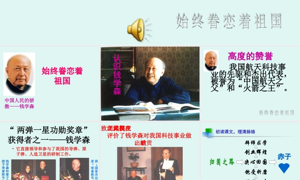 八、始终眷恋着祖国