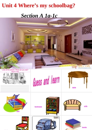 阳高三中人教版七年级上册英语unit4Where'smyschoolbagsectionA1a-1c课件