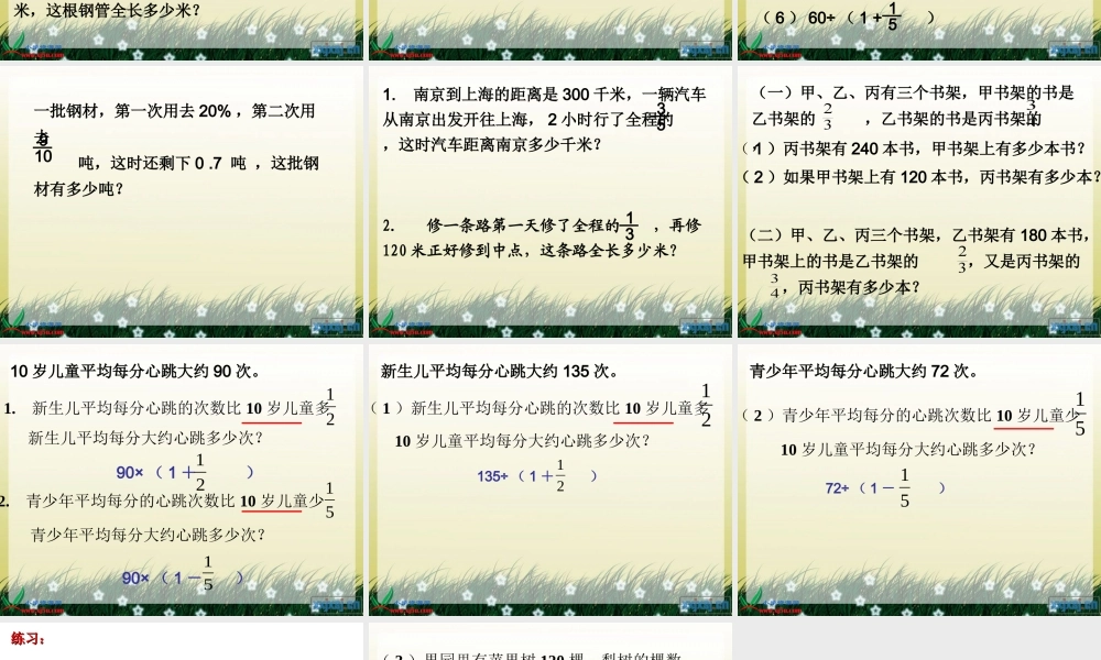 分数应用题复习