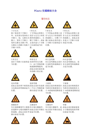 交通路标大全