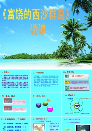 富饶的西沙群岛说课PPT