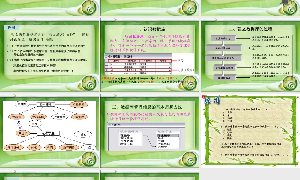 剖析数据库说课稿