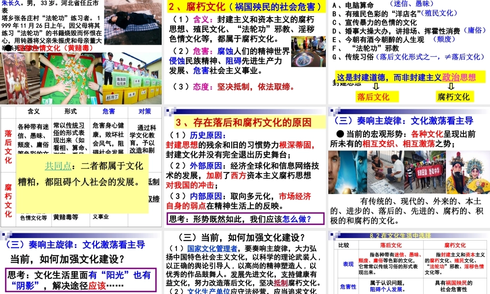 人教版必修3第八课第二框在文化生活中选择（共23张PPT）