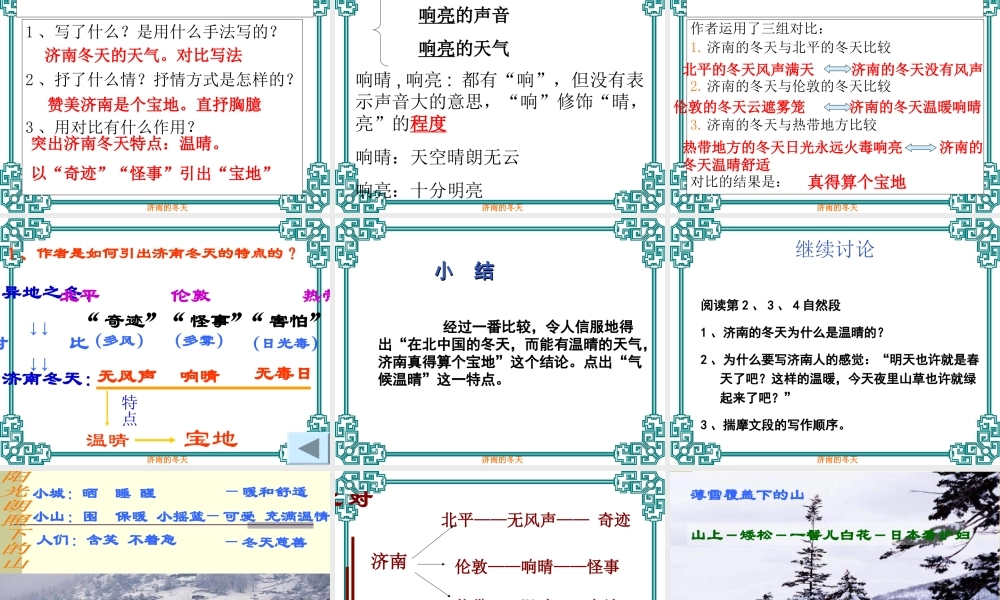 济南的冬天课件共张