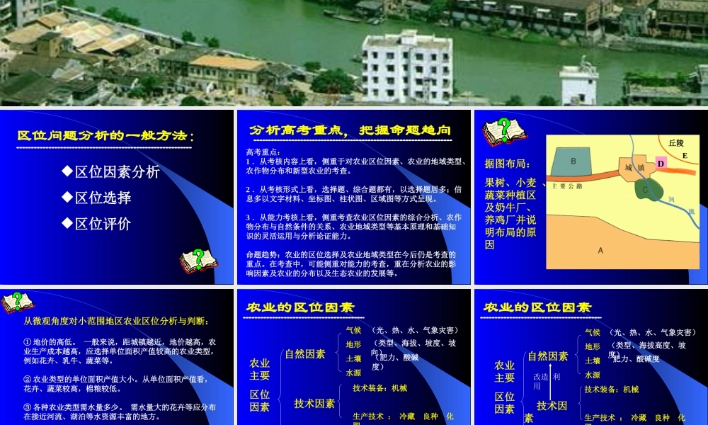 农业区位因素复习