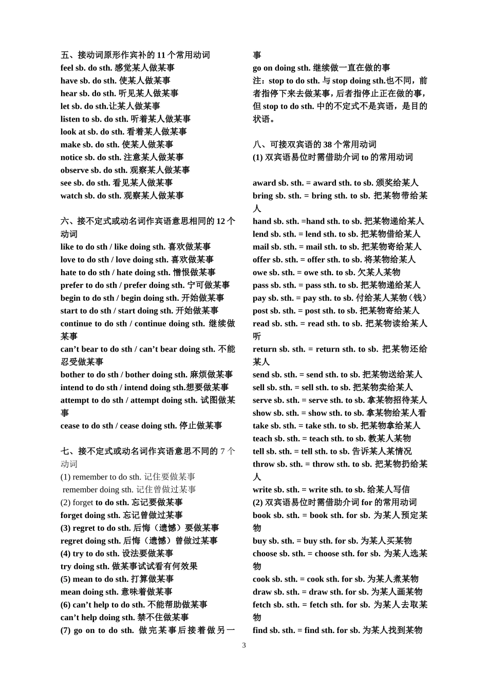 高中英语词组固定搭配_第3页