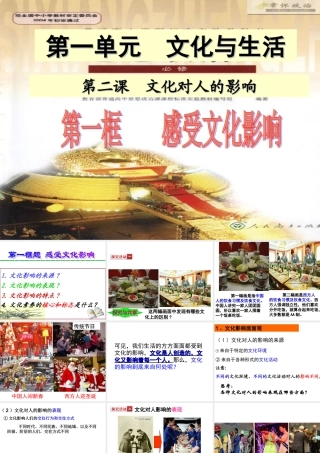 感受文化影响课件