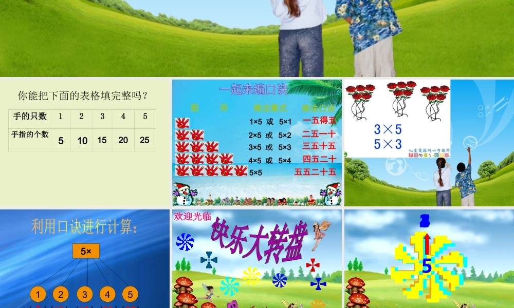 的乘法口诀课件