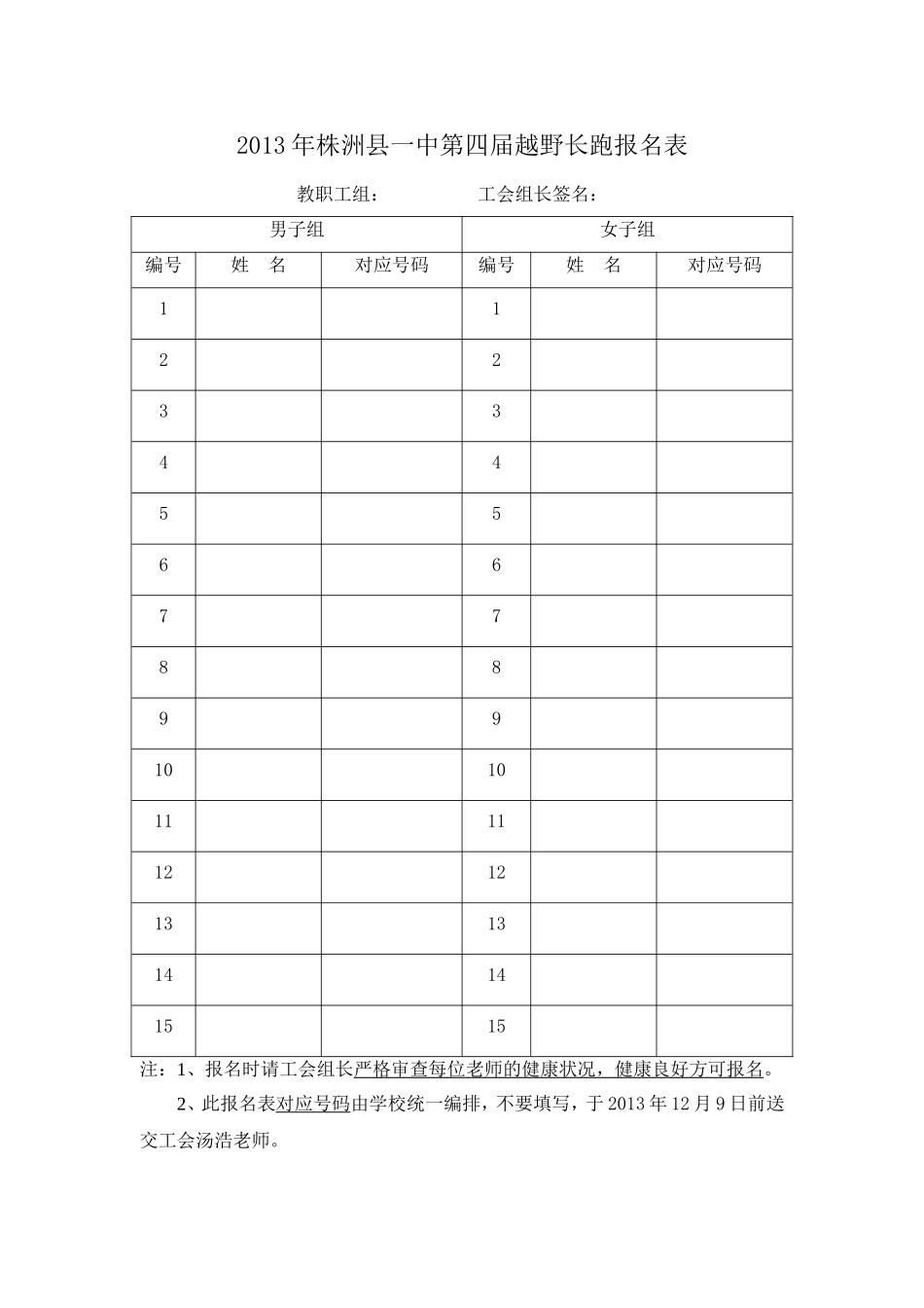 株洲县一中第四届越野长跑竞赛规程_第3页
