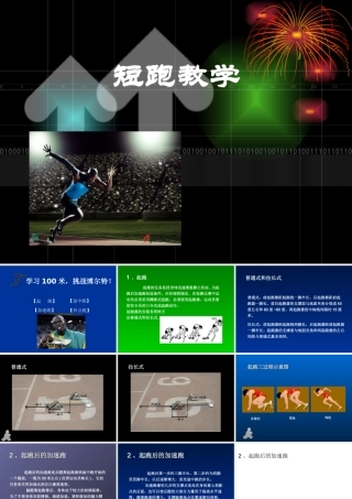 米短跑教学课件