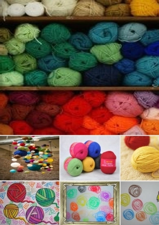 小班绘画：毛线团