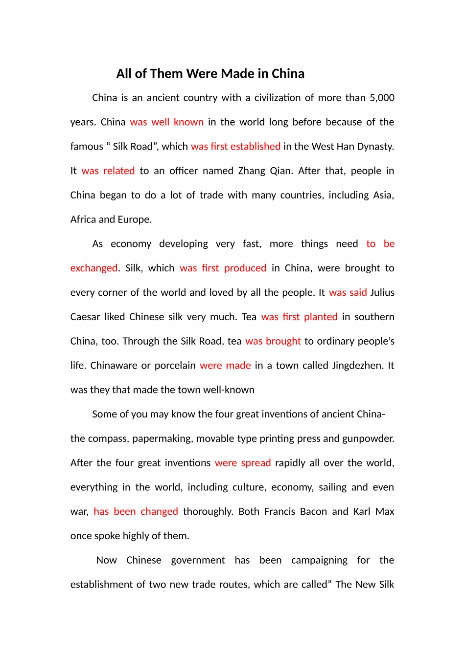 被动语态范文1_第1页