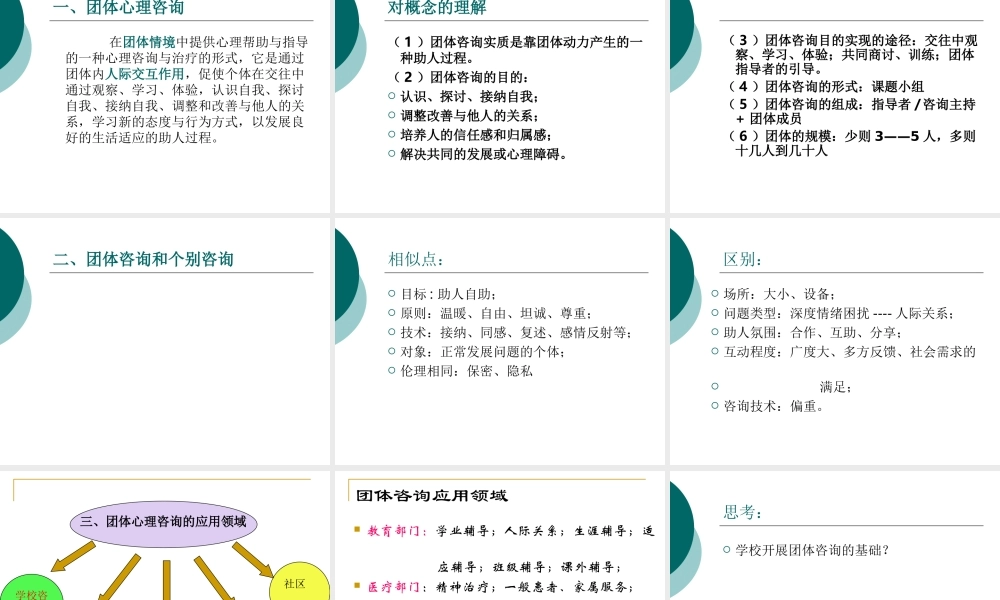 第一章团体咨询概述