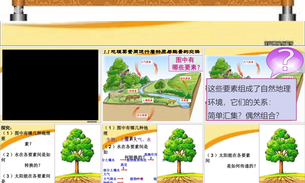 《自然地理环境的整体性》