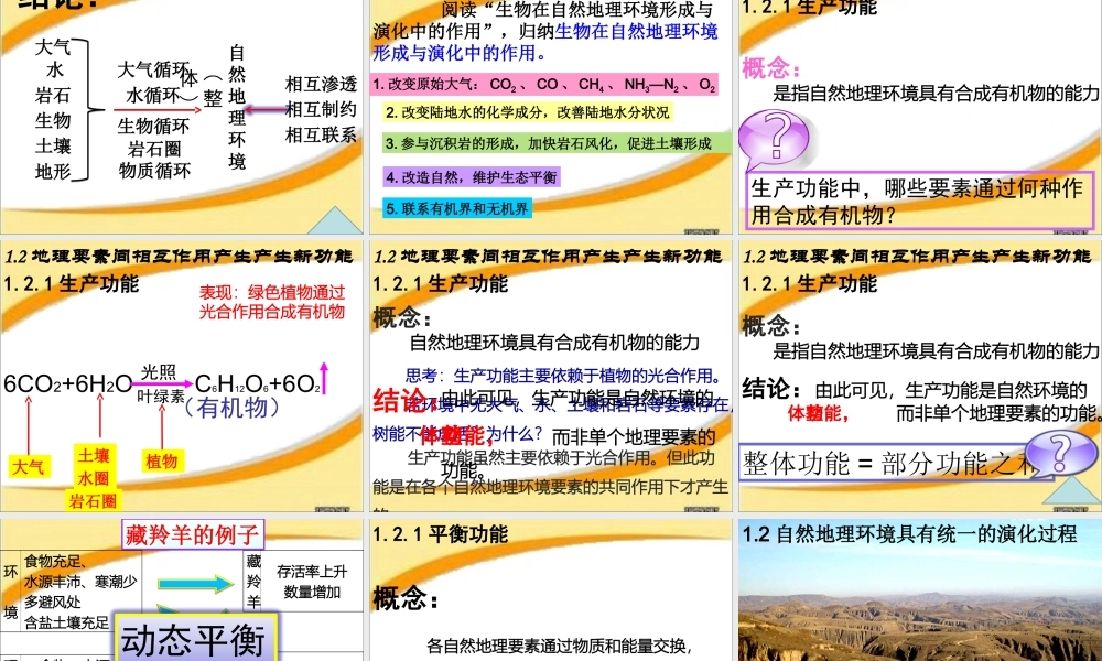 《自然地理环境的整体性》
