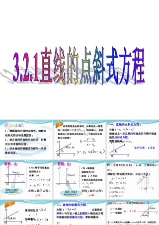 直线的点斜式方程课件人教版必修