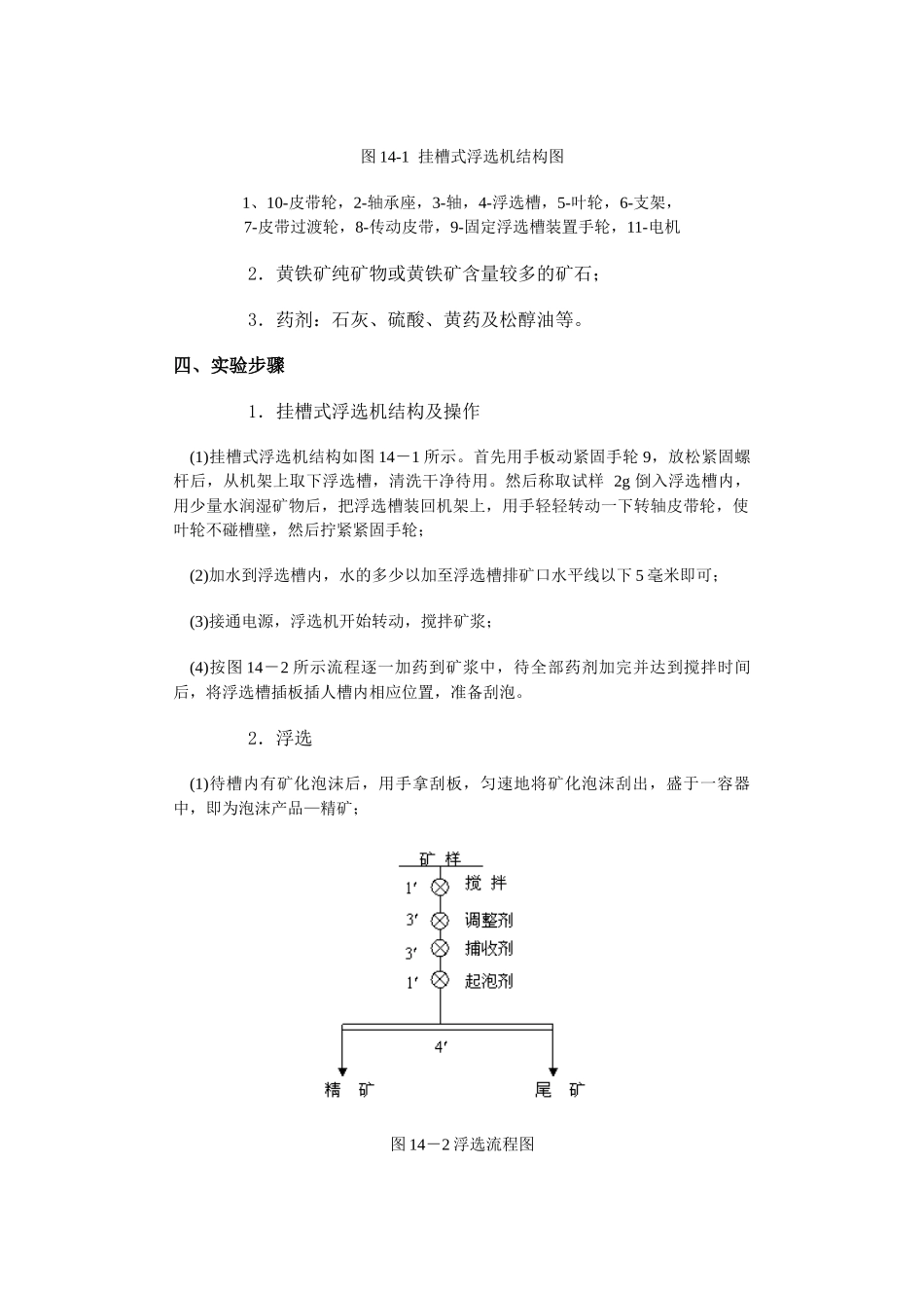 【采矿课件】实验十四抑制与活化黄铁矿浮选行为实验_第2页