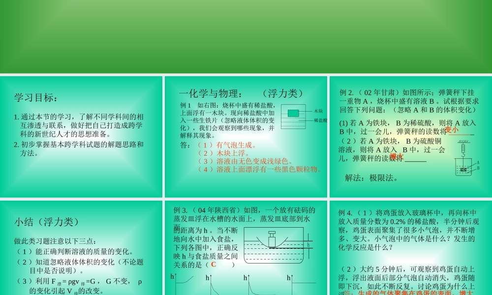 跨学科综合应用能力培养